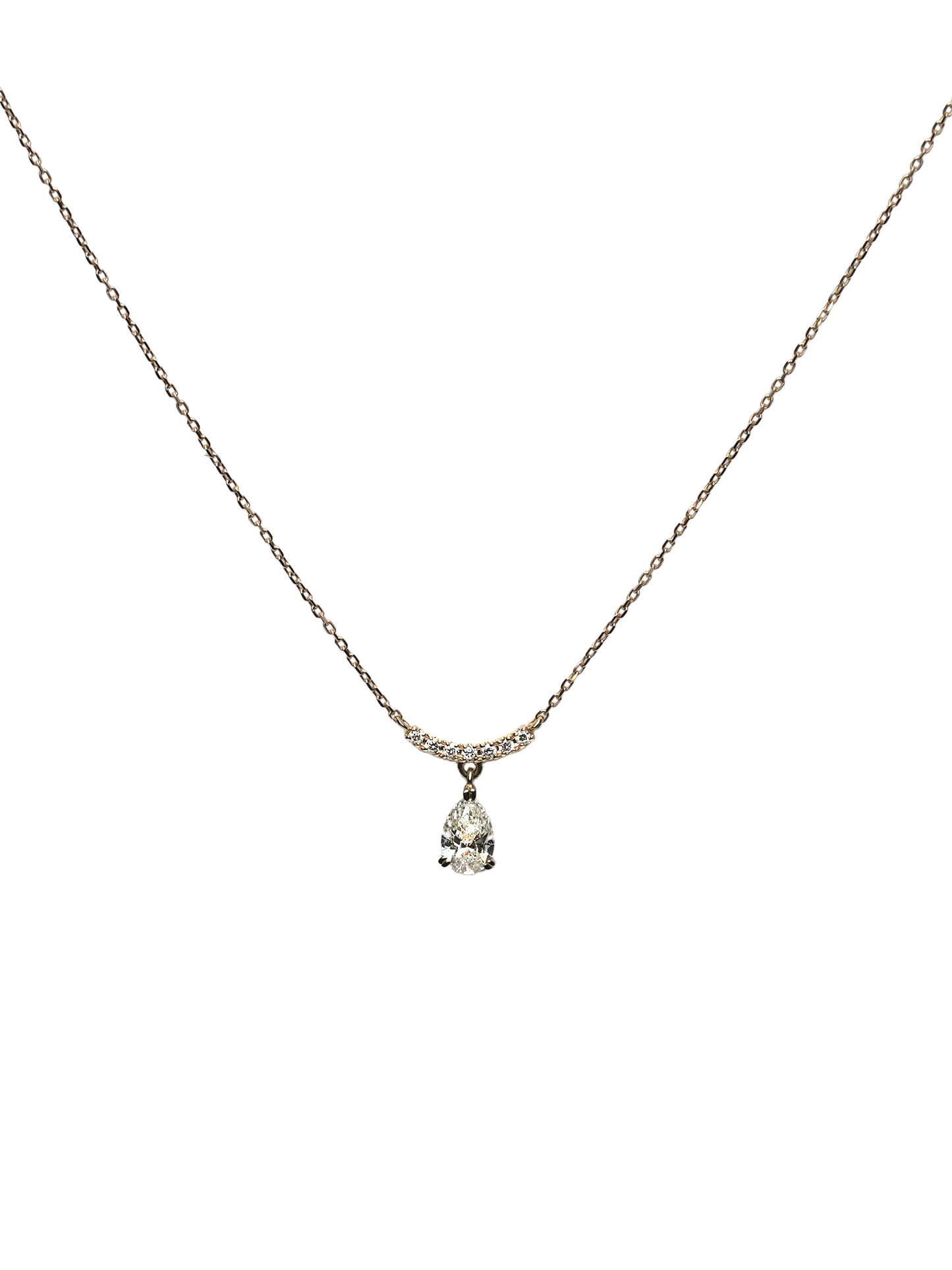 PEAR SHAPE DIAMOND NECKLACE K18