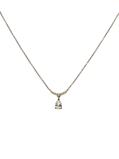 PEAR SHAPE DIAMOND NECKLACE K18