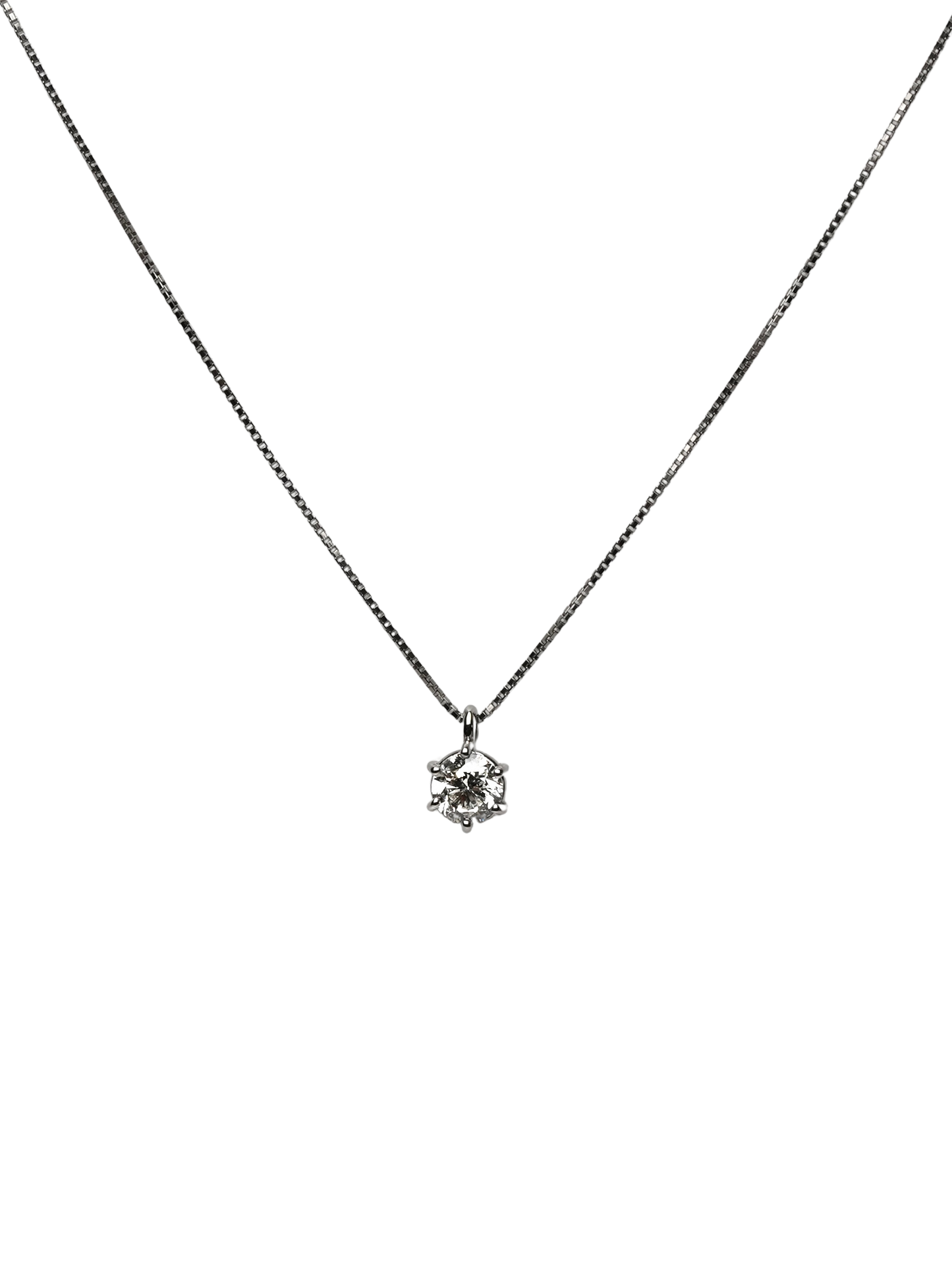 ROUND DIAMOND NECKLACE Pt950