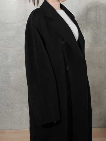 OVER SIZE LONG COAT IN BLACK