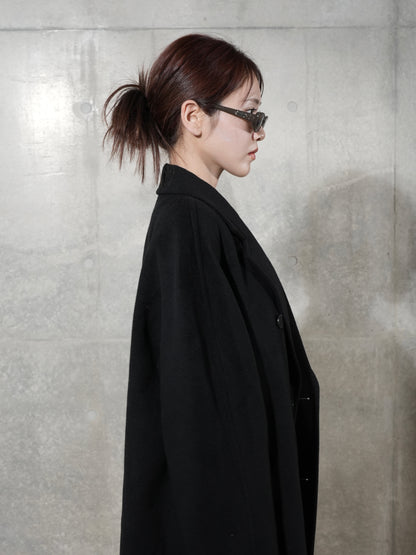 OVER SIZE LONG COAT IN BLACK