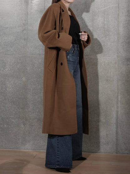 OVER SIZE LONG COAT IN BLACK