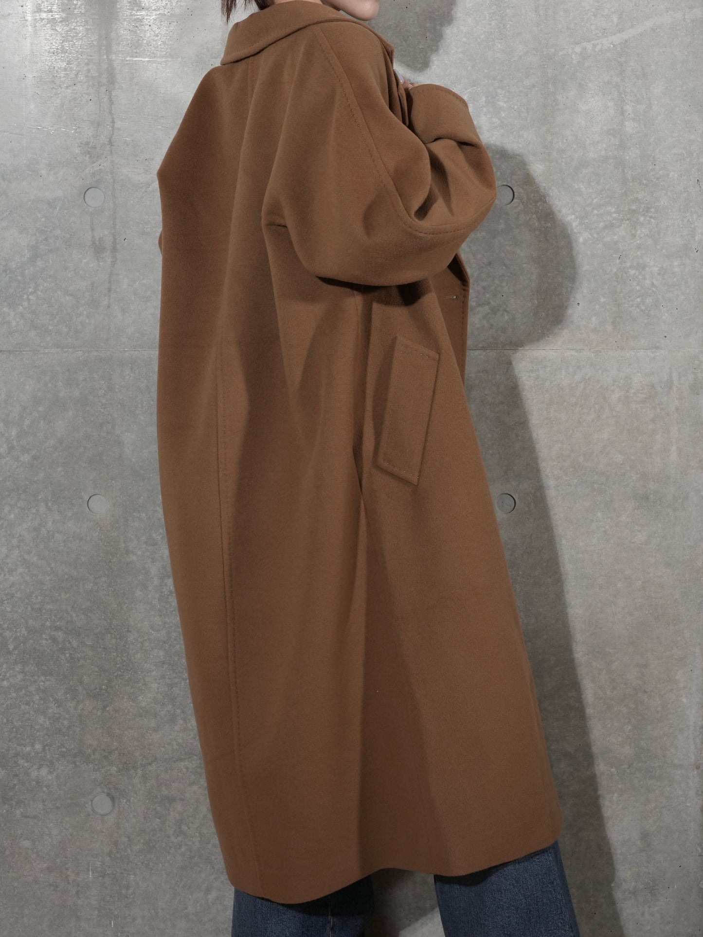 OVER SIZE LONG COAT IN BROWN