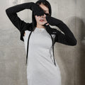 99% SUNBLOCK SHORT HOODIE IN BLACK