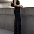 STRAIGHT TROUSERS IN BLACK