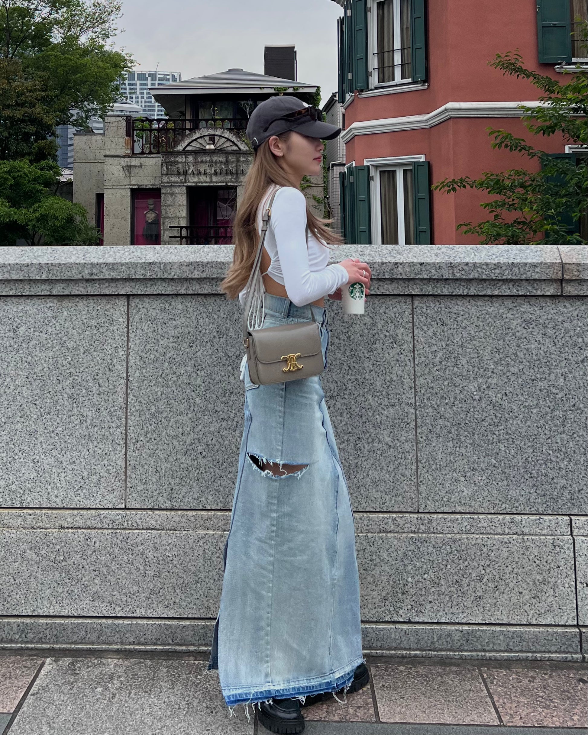 SIDE CUTOUT DENIM SKIRT – VELLA FRED SIDE CUTOUT DENIM SKIRT – VELLA FRED