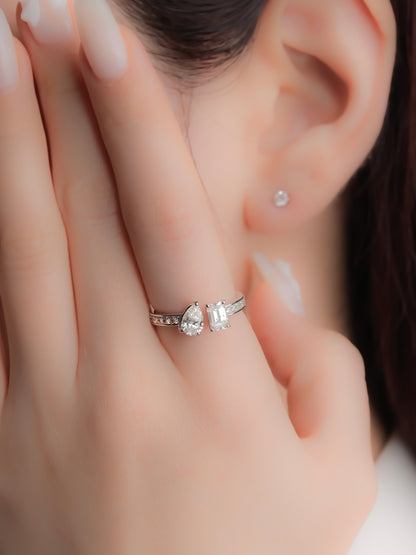 DOUBLE DIAMOND RING PT950