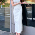 SIDE SLIT MAXI DRESS IN OFF WHITE