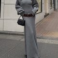 RIBBED KNIT MAXI DRESS 3-PIECE SET