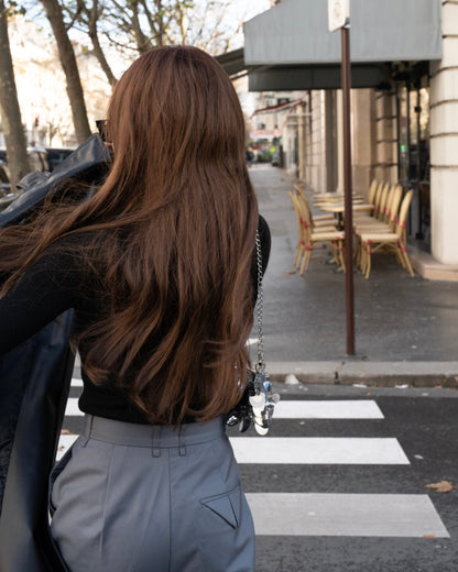 STRAIGHT TROUSERS IN BLACK