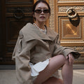 VOLUME SHORT TRENCH COAT